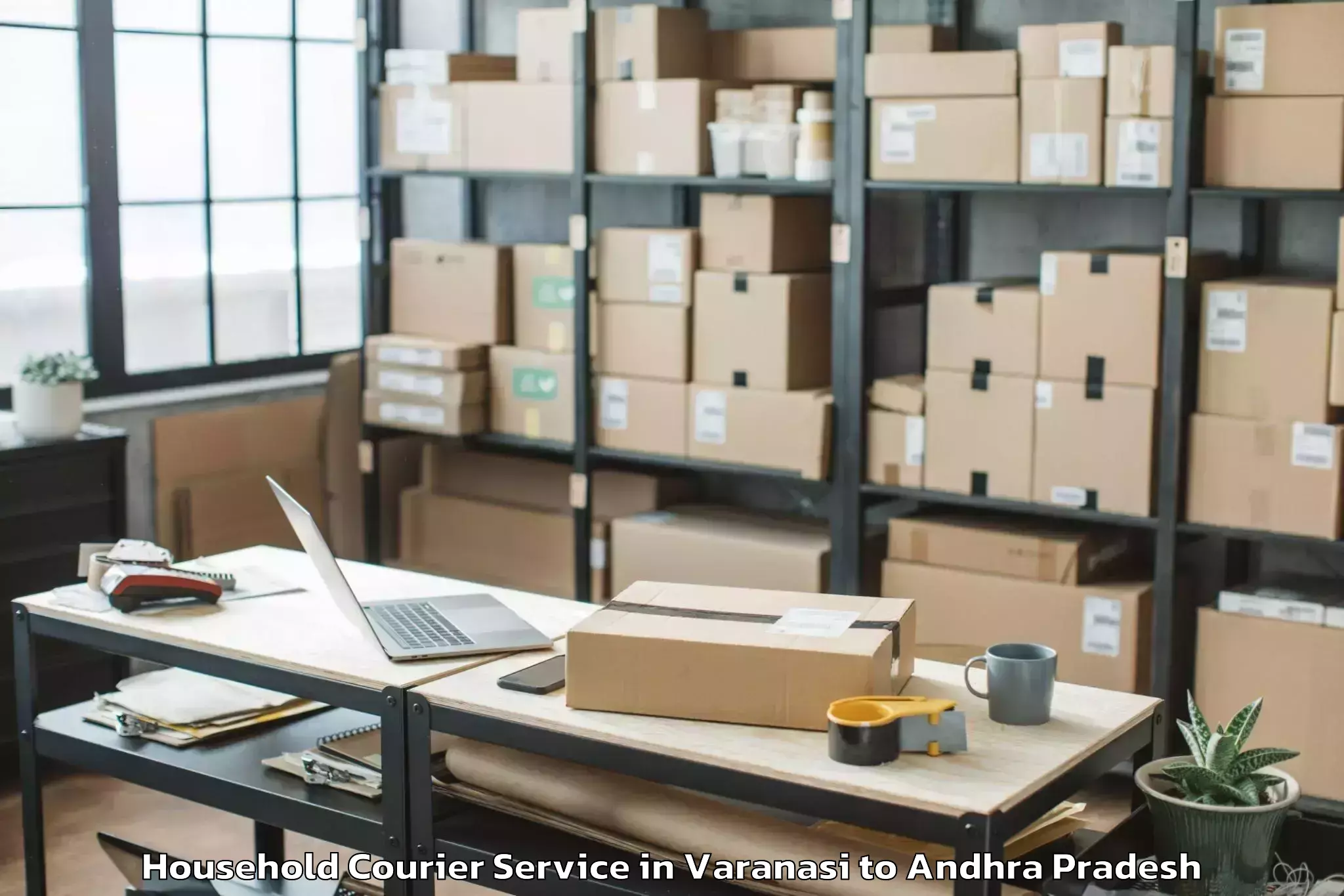 Quality Varanasi to Komarolu Household Courier